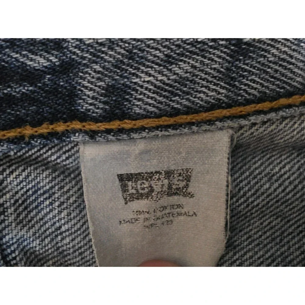 Vintage Levis 501 Blue Jeans 40x30 Straight Leg Button Fly Guatemala Y2K 90s